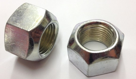 10-Pack 5/8-11 All Metal Crimp Lock Nuts - Grade 8 Zinc Plated Cone Nuts