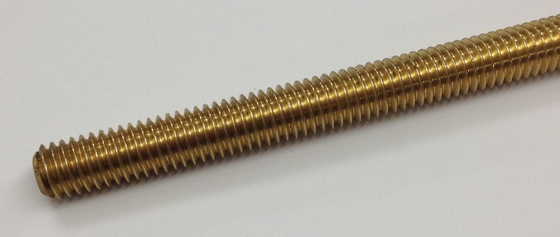1 4 X2ft Bsw Threaded Rod Brass